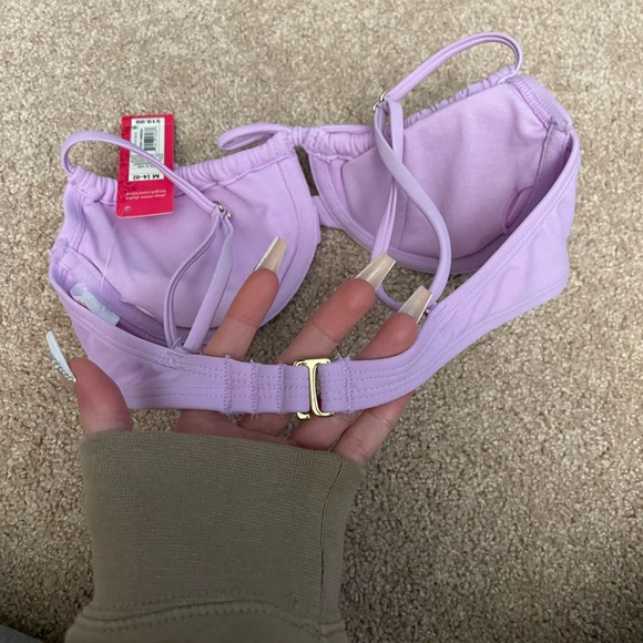 lavender shirred underwire bikini top - Picture 8 of 8